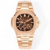 OMEF 파텍필립 노틸러스 5712 로즈골드 브라운다이얼 스틸브레이슬릿 Nautilus 5712 OMEF 1:1 Best Edition Blue Dial on SS Bracelet A240 Super Clone