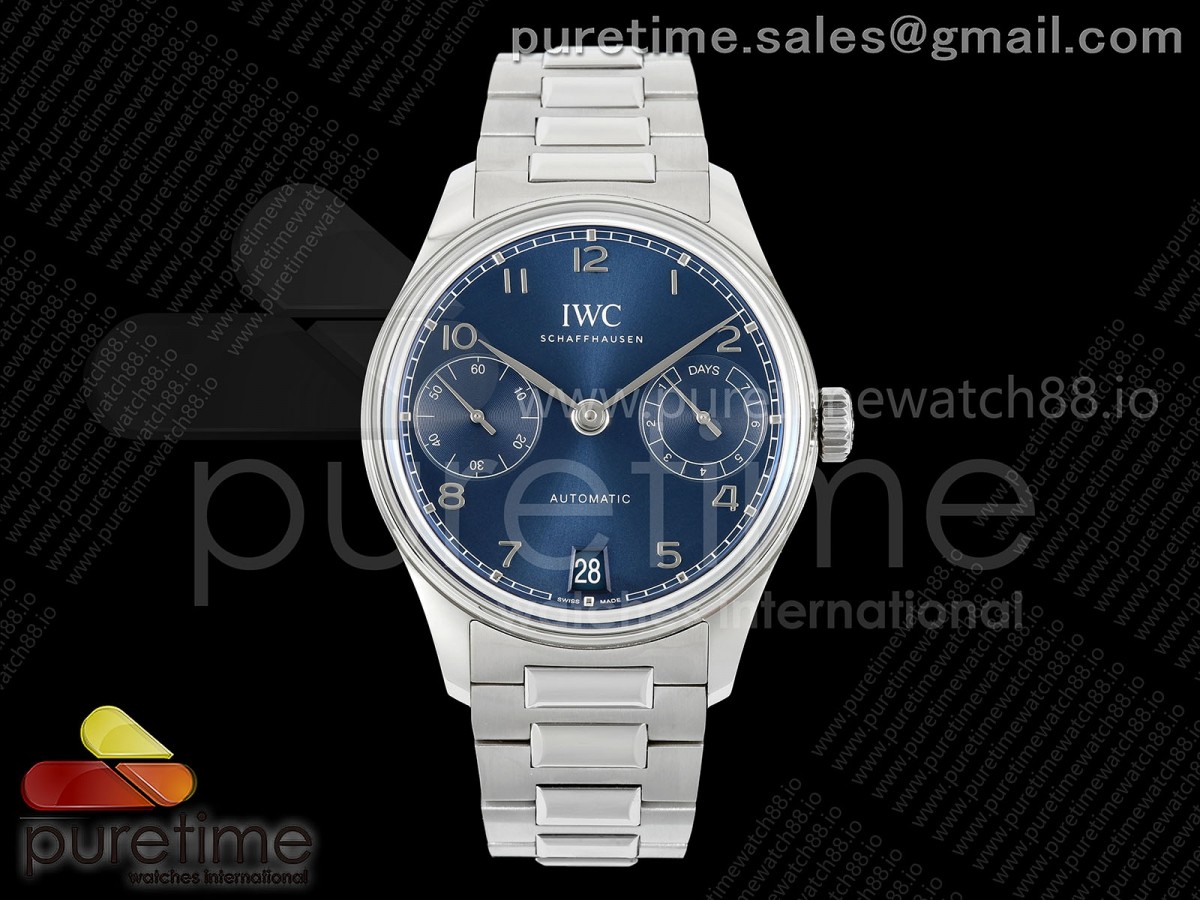 APSF IWC 포르투기져 오토매틱 42미리 블루다이얼 스틸브레이슬릿 Portugieser Automatic 42mm SS APSF 1:1 Best Edition Blue Dial on SS Bracelet A52010