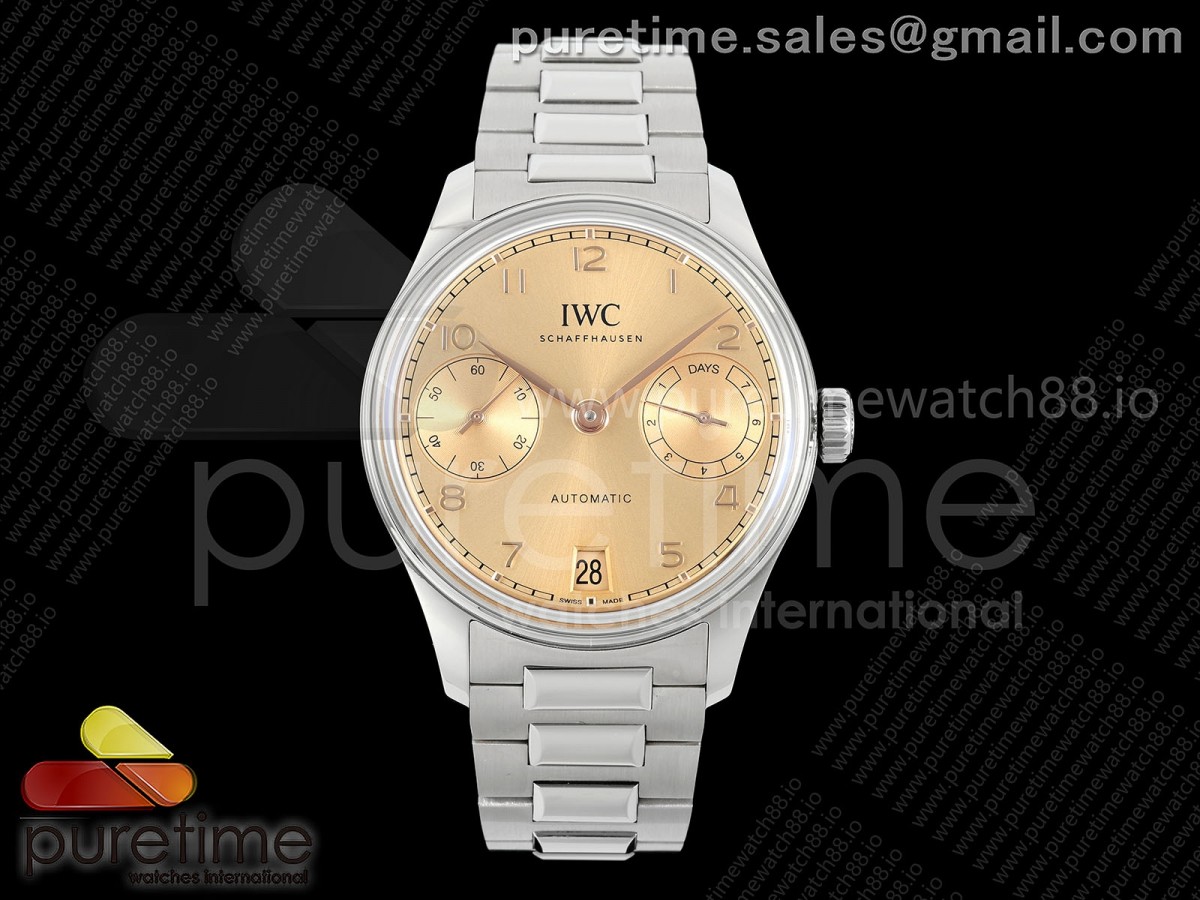 APSF IWC 포르투기져 오토매틱 42미리 골드다이얼 스틸브레이슬릿 Portugieser Automatic 42mm SS APSF 1:1 Best Edition YG Dial on SS Bracelet A52010