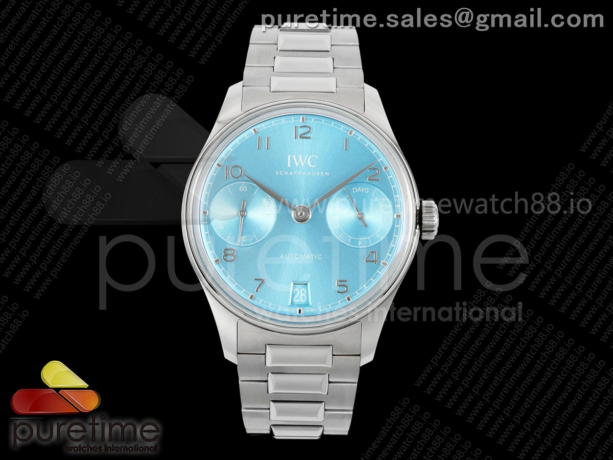 APSF IWC 포르투기져 오토매틱 42미리 아이스블루다이얼 스틸브레이슬릿 Portugieser Automatic 42mm SS APSF 1:1 Best Edition Ice Blue Dial on SS Bracelet A52010