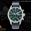 APSF IWC 파일럿 크로노 41미리 IW3881 그린다이얼 블루가죽스트랩 Pilot Chrono IW378005 APSF 1:1 Best Edition Green Dial on Blue Leather Strap SA69385 Super Clone