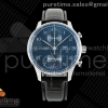 APSF IWC 포르투기저 크로노 IW371606 블루다이얼 블랙가죽스트랩 Portugieser Chrono IW371606 APSF 1:1 Best Edtion Blue Dial on Black Leather Strap DD69355 Super Cloneher Strap DD69355 Super Clone