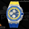 TKF 오데마피게 로얄오크 오프쇼어 44미리 블루/옐로우다이얼 블루/옐로우러버스트랩  Royal Oak Offshore 44mm SS TKF 1:1 Best Edition Blue/Yellow Dial on Blue/Yellow Rubber Strap A3126