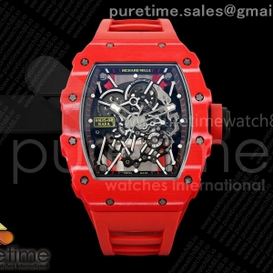 APSF V2 리차드밀 RM035-02 레드NTPT 스켈레톤다이얼 레드러버스트랩 RM035-02 Red NTPT APSF 1:1 Best Edition on Red Rubber Strap RMAL1 Super Clone V2 (Free Sprung)