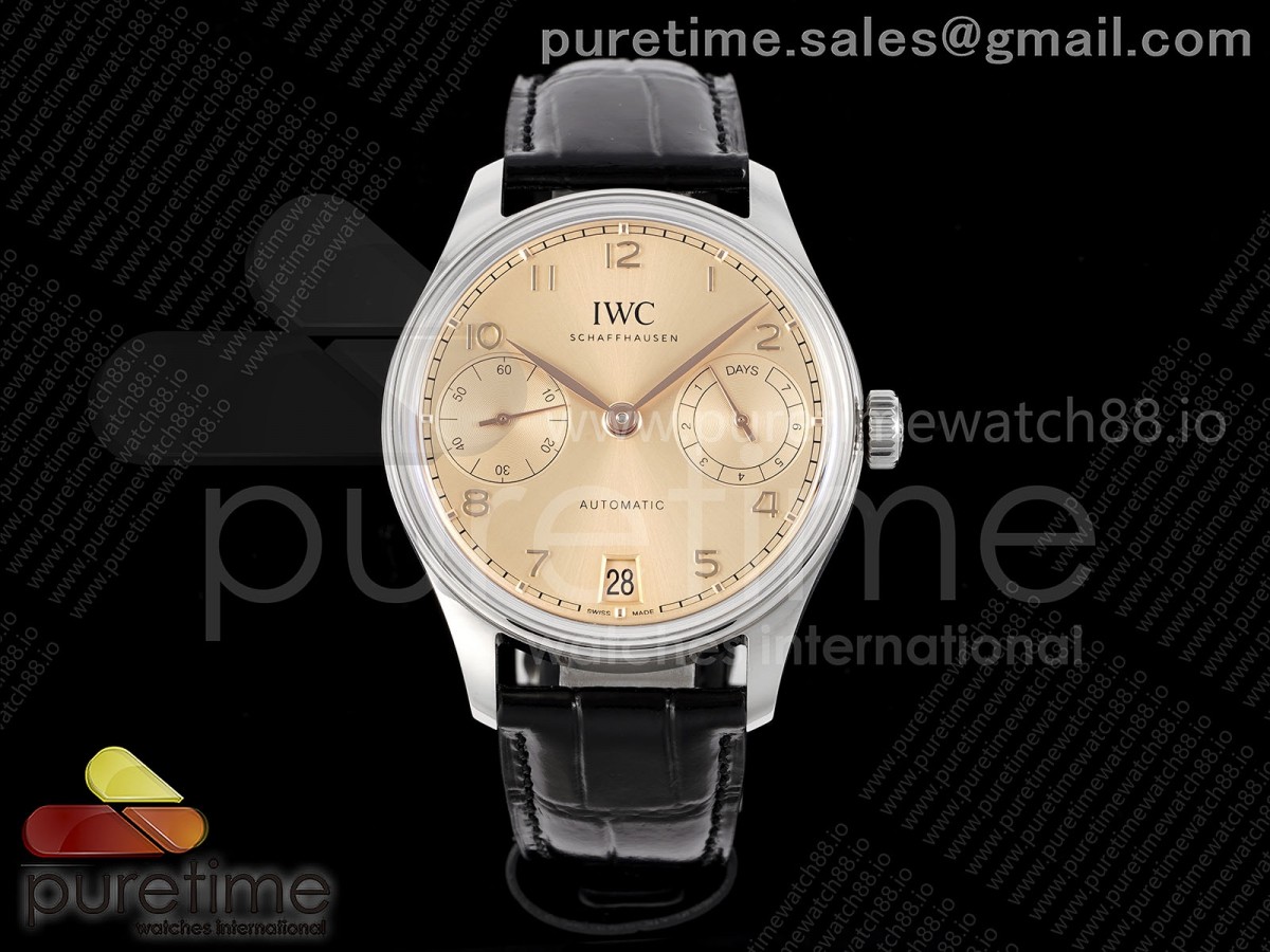 APSF IWC 포르투기저 오토매틱 42미리 IW502705 로골다이얼 블랙가죽스트랩 Portugieser Automatic 42mm SS APSF 1:1 Best Edition RG Dial on Black Leather Strap A52011