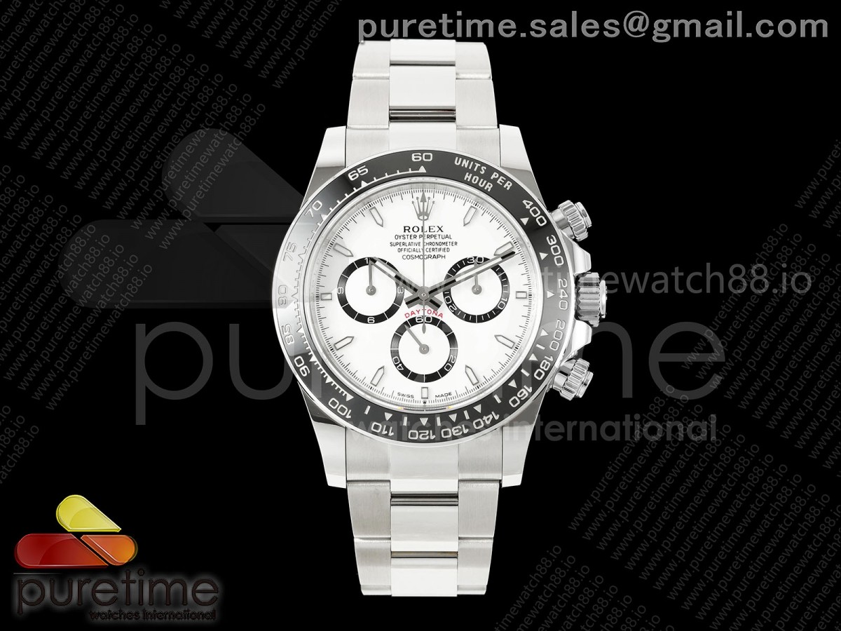 3CF 롤렉스 데이토나 세라믹인서트 화이트다이얼 스틸브레이슬릿 프리스프렁 Daytona 126500 3CF 1:1 Best Edition 904L Steel White Dial on SS Bracelet JH4131 Free Sprung31 Free Sprung