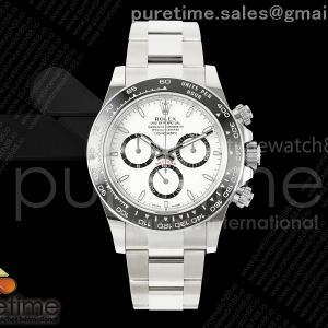 3CF 롤렉스 데이토나 세라믹인서트 화이트다이얼 스틸브레이슬릿 프리스프렁 Daytona 126500 3CF 1:1 Best Edition 904L Steel White Dial on SS Bracelet JH4131 Free Sprung31 Free Sprung