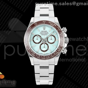 UFOF 롤렉스 데이토나 텅스텐(Cu-W) 아이스블루바게트다이얼 스틸브레이슬릿 171g Daytona 126506 UFO 1:1 Best Edition Ice Blue Crystal Dial on Braclet UF4131 (Free Sprung)