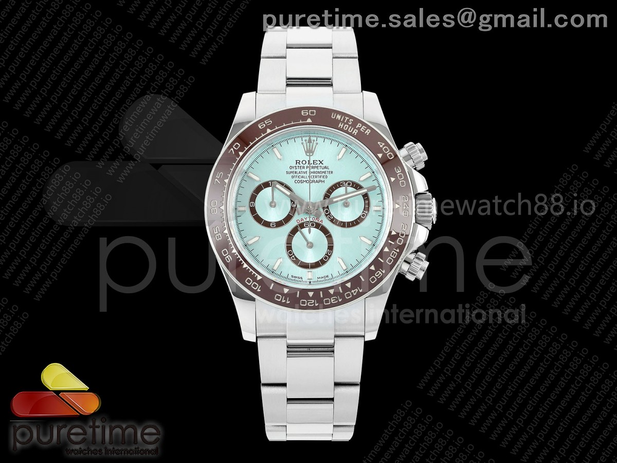 UFOF 롤렉스 데이토나 텅스텐(Cu-W) 아이스블루다이얼 스틸브레이슬릿 171g Daytona 126506 UFO 1:1 Best Edition Ice Blue Stick Dial on Braclet UF4131 (Free Sprung)