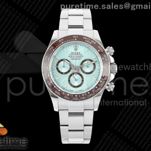 UFOF 롤렉스 데이토나 텅스텐(Cu-W) 아이스블루다이얼 스틸브레이슬릿 171g Daytona 126506 UFO 1:1 Best Edition Ice Blue Stick Dial on Braclet UF4131 (Free Sprung)