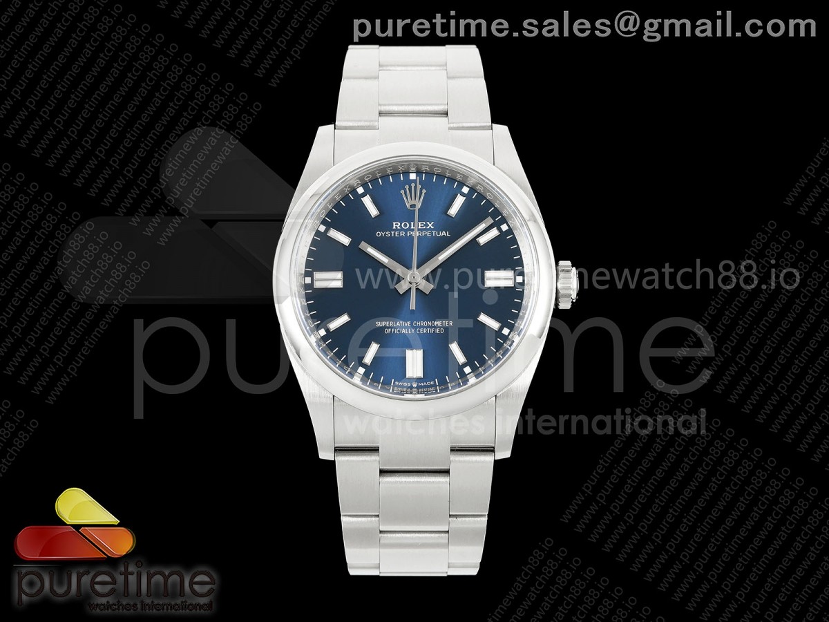 VF V공장 롤렉스 오이스터 퍼페츄얼36 블루다이얼 스틸브레이슬릿  Oyster Perpetual 126000 36mm VF 1:1 Best Edition 904L Steel Blue Dial DD3230