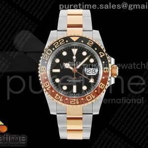 VF V공장 롤렉스 지엠티마스터2 로즈골드콤비 블랙/브라운인서 블랙다이얼 스틸브레이슬릿 로트비어 GMT Master II 126711 CHNR 904L SS VF 1:1 Best Edition on SS/RG Bracelet DD3285 CHS