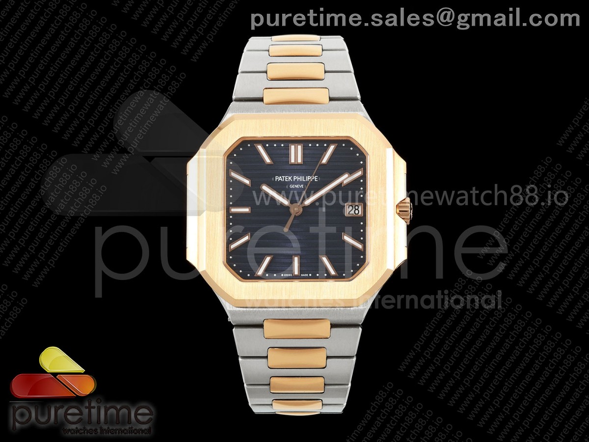 BBF 파텍필립 큐비투스 5821 로즈골드콤비 블루다이얼 스틸브레이슬릿  Cubitus 5821 SS/RG BBF Best Edition Blue Dial on SS/RG Bracelet DD330 Super Clone