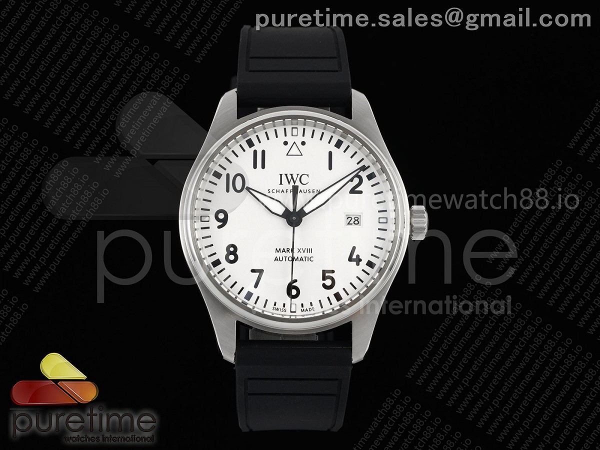 BLSF IWC 마크20 화이트다이얼 블랙러버스트랩  Mark XX IW328207 BLSF Best Edition White Dial on Black Rubber Strap MIYOTA 9015
