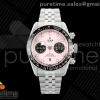 BLSF 튜더 블랙베이 크로노 핑크다이얼 스틸브레이슬릿 Black Bay Chrono SS BLSF 1:1 Best Edition Pink Dial on Jubilee Strap A7750