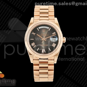 CBDF 롤렉스 데이데이트40 로즈골드 텅스텐(Cu-W) 그레이로만다이얼 스틸브레이슬릿 210g Day Date 40 RG CBDF 1:1 Best Edition Gray Roman Dial on President Bracelet VR3255 (210g)