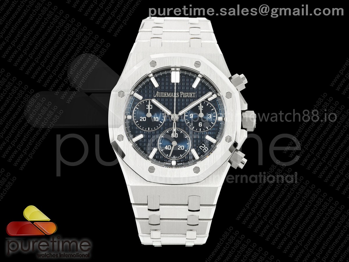 TOPF 오데마피게 로얄오크 크로노26240 블루다이얼 스틸브레이슬릿 Royal Oak Chrono 26240 SS TOP 1:1 Best Edition Blue Dial on SS Bracelet DD4401 Super Clone