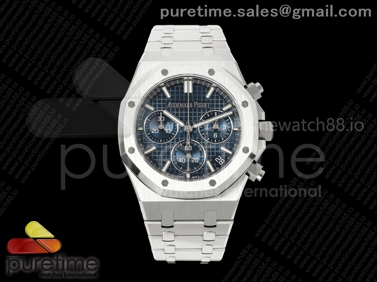 DDF V3 오데마피게 로얄오크 크로노 26240 블루다이얼 스틸브레이슬릿 프리스프렁  Royal Oak Chrono 26240 SS DDF 1:1 Best Edition Blue Dial on SS Bracelet DD4401 Super Clone Free Sprung V3