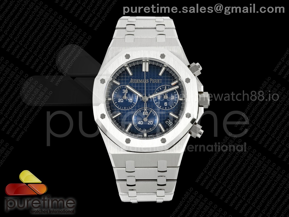 DDF 오데마피게 로얄오크 크로노 26240 블루옴브레다이얼 스틸브레이슬릿 Royal Oak Chrono 26240 SS DDF 1:1 Best Edition Blue Ombre Dial on SS Bracelet DD4401 Super Clone (SW Dial)