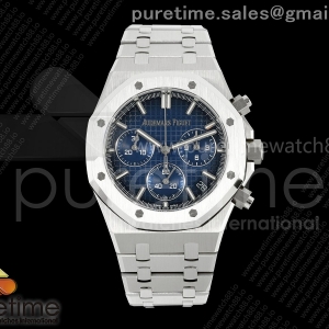DDF 오데마피게 로얄오크 크로노 26240 블루옴브레다이얼 스틸브레이슬릿 Royal Oak Chrono 26240 SS DDF 1:1 Best Edition Blue Ombre Dial on SS Bracelet DD4401 Super Clone (SW Dial)