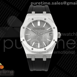 DDF 오데마피게 로얄오크 15510 그레이다이얼 블랙러버스트랩 Royal Oak 41mm 15510 SS DDF 1:1 Best Edition Gray Dial on Black Rubber Strap DD4302 Super Clone