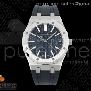 DDF 오데마피게 로얄오크 15510 블루다이얼 블루러버스트랩 Royal Oak 41mm 15510 SS DDF 1:1 Best Edition Blue Dial on Blue Rubber Strap DD4302 Super Clone