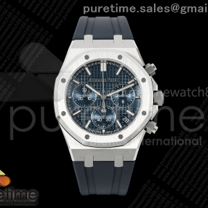DDF 오데마피게 로얄오크 크로노 26420 50주년기념 SW블루다이얼 블루러버스트랩 Royal Oak Chrono 26240 SS DDF 1:1 Best Edition Blue Dial on Blue Rubber Strap DD4401 Super Clone (50th Anniversary) Strap DD4401 Super Clone (50th Anniversary)
