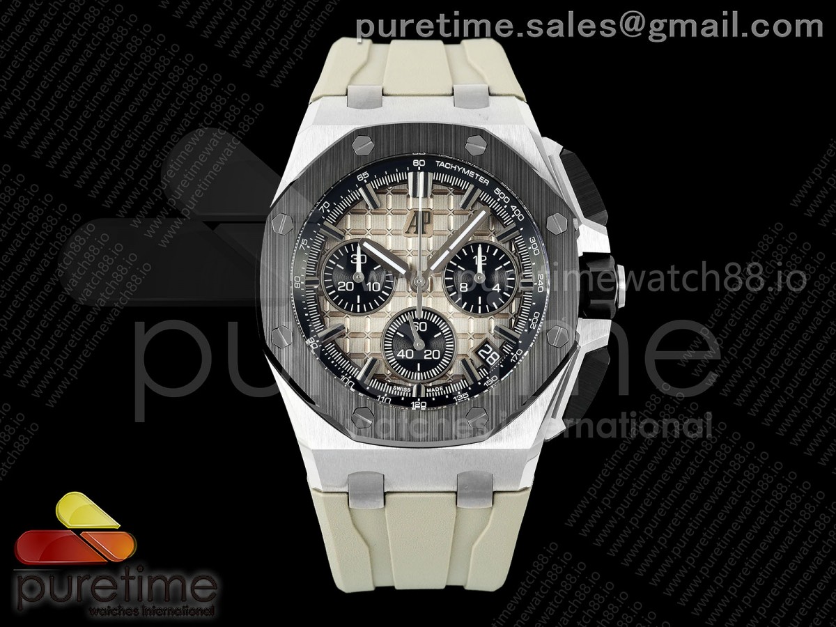 DDF 오데마피게 로얄오크 오프쇼어 43미리 26420 스모크다이얼 그레이러버스트랩 Royal Oak Offshore 43mm 26420so SS DDF 1:1 Best Edition Smoked Dial on Gray Rubber Strap DD4401 Super Clone