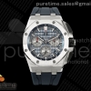 DDF 오데마피게 로얄오크 오프쇼어 43미리 26420 티타늄 블루다이얼 블루러버스트랩 Royal Oak Offshore 43mm 26420ti Titanium DDF 1:1 Best Edition Blue Dial on Blue Rubber Strap DD4401 Super Clone