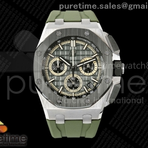 DDF 오데마피게 로얄오크 오프쇼어 26420 티타늄 그린/블랙다이얼 그린러버스트랩 Royal Oak Offshore 26420 Titanium DDF 1:1 Best Edition Green/Black Dial on Green Rubber Strap DD4401 Super Clone
