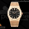 DDF 오데마피게 로얄오크 15500 로즈골드 텅스텐(Cu-W) 블랙다이얼 스틸브레이슬릿 Royal Oak 41mm 15500 RG DDF 1:1 Best Edition Black Dial on RG Bracelet DD4302 Super Clone (Weighted)