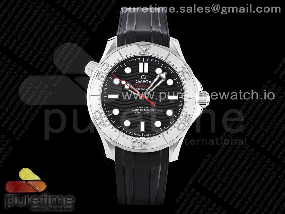 (NEW) VSF 오메가 씨마스터 다이버300 넥튼 블랙다이얼 블랙러버스트랩 Seamaster Diver 300M Nekton VSF 1:1 Best Edition Black Dial on Black Rubber Strap A8806