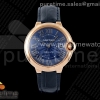 AF 발롱블루 42미리 블루다이얼 로즈골드 엘리스트랩,Ballon Bleu 42mm RG AF 1:1 Best Edition Blue Textured Dial on Blue Leather Strap A2824