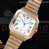 BVF V2 산토스 드 까르띠에 로즈골드 금통 라지 40미리 Santos de Cartier 40mm RG 2018 BVF 1:1 Best Edition White Dial on RG SmartLinks Bracelet MIYOTA 9015 V2