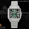 BVF 산토스 드 까르띠에 40 라지 그린다이얼 스틸브레이슬릿 Santos de Cartier 40mm BVF 1:1 Best Edition Green Dial on SS SmartLinks Bracelet MIYOTA 9015