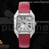 AF 까르띠에 산토스 뒤몽 27.5미리 실버다이얼 레드패브릭스트랩  Santos Dumont 27.5mm SS AF 1:1 Best Edition Silver Dial on Red Fabric Strap A157
