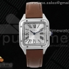 AF 까르띠에 산토스 뒤몽 27.5미리 실버다이얼 브라운가죽스트랩  Santos Dumont 27.5mm SS AF 1:1 Best Edition Silver Dial on Brown Leather Strap A157