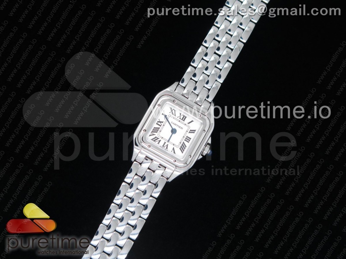 K11F 팬더 시크릿 22미리 화이트다이얼 스틸브레이슬릿 Panthère Secrete Ladies 22mm SS K11 1:1 Best Edition White Dial on SS Bracelet Ronda Quartz