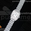 K11F 팬더 시크릿 22미리 화이트다이얼 다이아베젤 스틸브레이슬릿 Panthère Secrete Ladies 22mm SS Diamonds Bezel K11 1:1 Best Edition White Dial on SS Bracelet Ronda Quartz