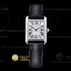 K11F 까르띠에 탱크 머스트 22mm 스몰 화이트다이얼 블랙가죽스트랩 Cartier Tank Must Small Blk SS/LE White K11 Swiss Qtz