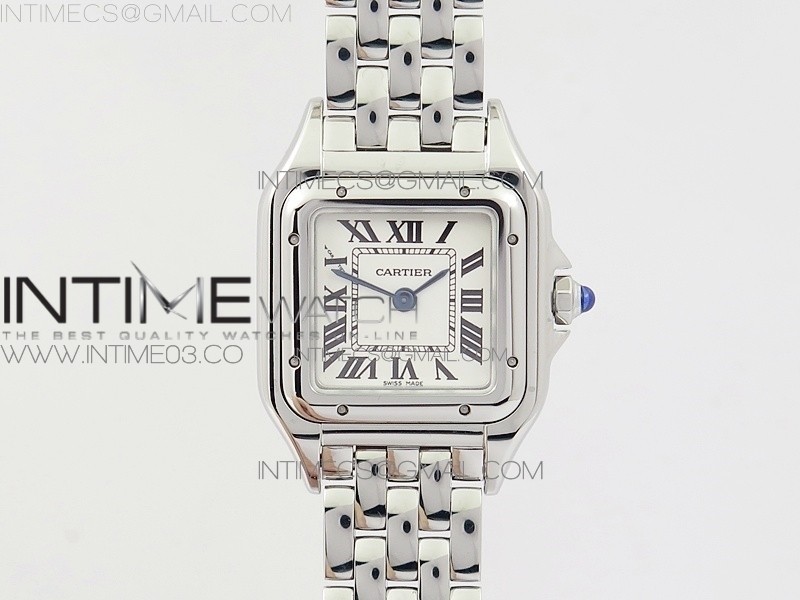 8848F 팬더 시크릿 22미리 화이트다이얼 스틸브레이슬릿 Panthère Secrete Ladies 22mm SS 8848F 1:1 Best Edition White Dial on SS Bracelet Ronda Quart