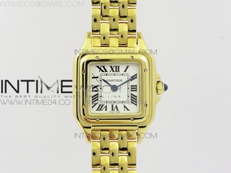 8848F 팬더 시크릿 22미리 화이트다이얼 옐로우골드금통 브레이슬릿 Panthère Secrete Ladies 22mm YG 8848F 1:1 Best Edition White Dial on YG Bracelet Ronda Quartz