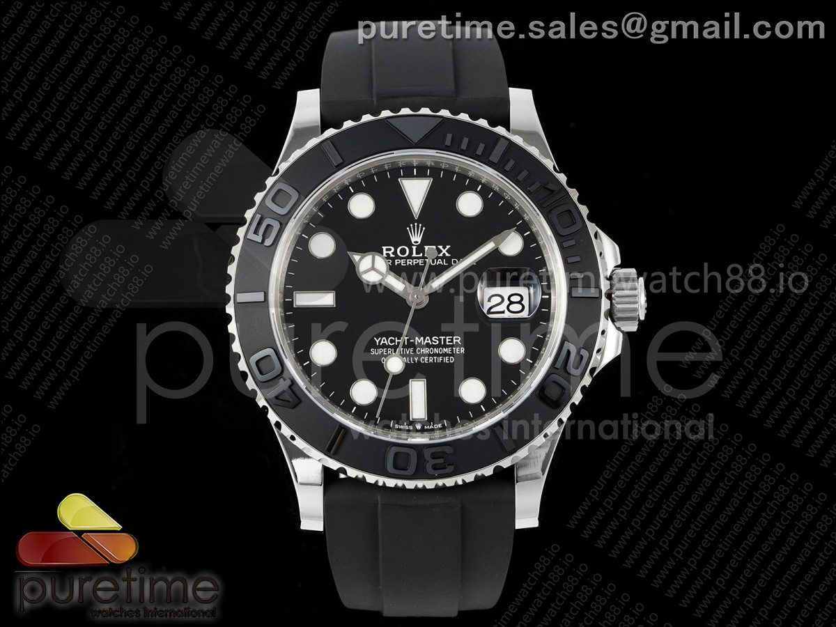 (NEW) VSF 롤렉스 요트마스터 텅스텐(Cu-W) 42미리 블랙다이얼 블랙러버스트랩 Yacht-Master 42mm 226659 VSF 1:1 Best Edition 3D Black Ceramic Bezel on Oysterflex Strap VS3235 V3 (Gain Weight)