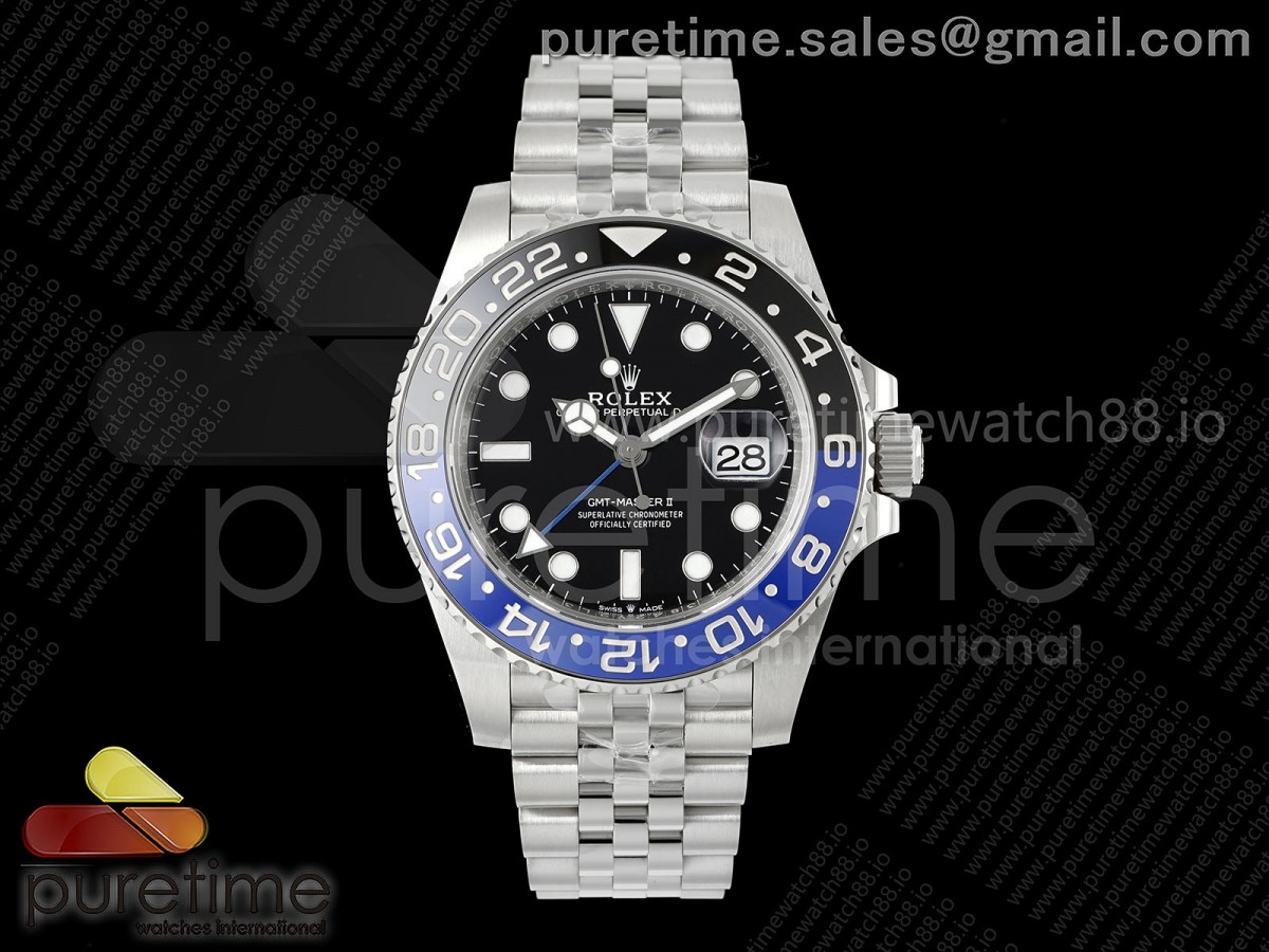 (NEW) VSF V3 롤렉스 지엠티마스터2 블랙/블루인서트 블랙다이얼 쥬빌레브레이슬릿 배트걸 GMT-Master II 126710 BLNR 904L Steel VSF 1:1 Best Edition on Jubilee Bracelet DD3285 CHS V3