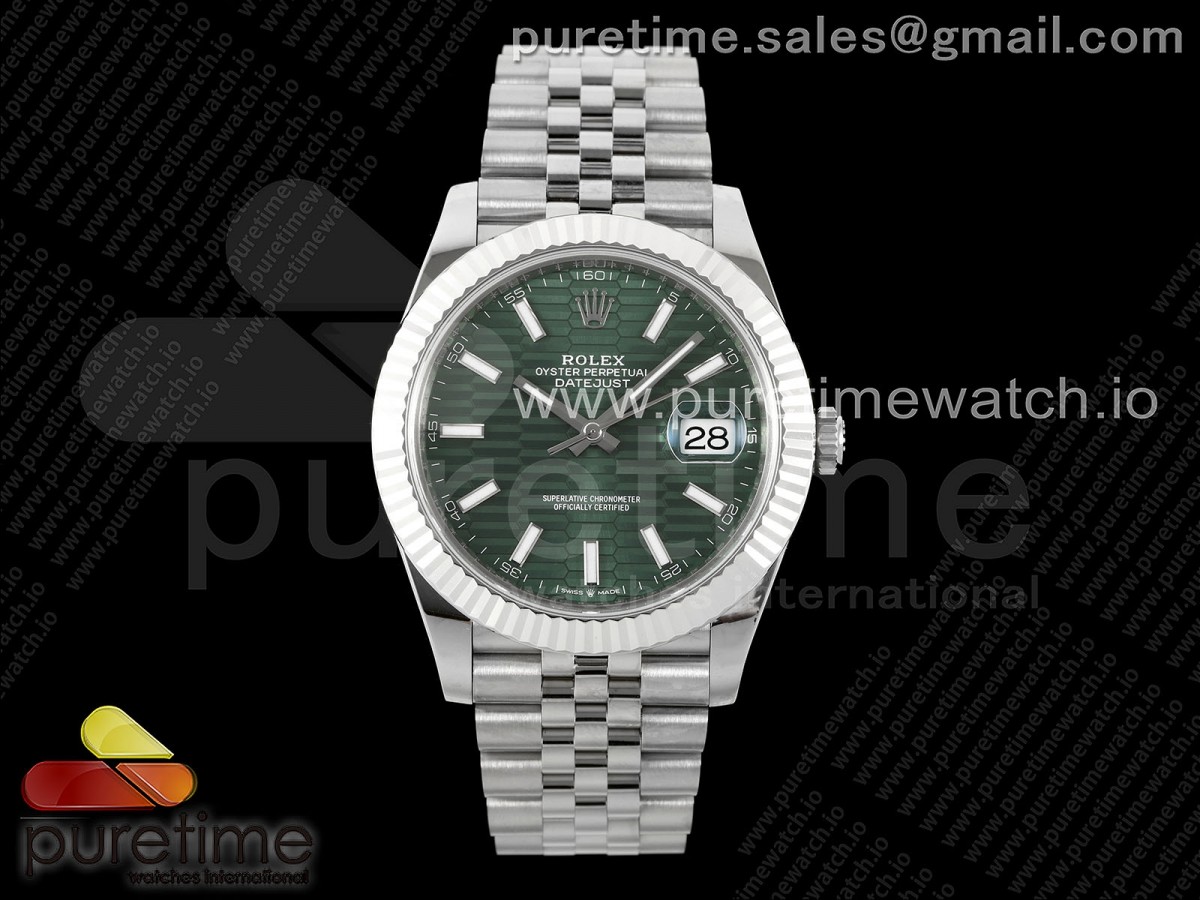 (NEW) VSF 롤렉스 데이저스트41 그린텍스쳐다이얼 쥬빌레브레이슬릿 DateJust 41 126334 904L SS VSF 1:1 Best Edition Green Textured Dial on Jubilee Bracelet VS3235