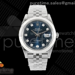 (NEW) VSF V2S 롤렉스 데이저스트41 블루텐포인트다이얼 스틸브레이슬릿 프리스프렁 133g DateJust 41 126334 904L SS VSF 1:1 Best Edition Blue Diamonds Dial on Jubilee Bracelet VS3235v2 V2s (133g)