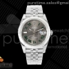 (NEW) VSF V2S 롤렉스 데이저스트41 슬레이트로만다이얼 스틸브레이슬릿 프리스프렁 윔블던 133g DateJust 41 126334 904L SS VSF 1:1 Best Edition Gray Dial Green Roman on Jubilee Bracelet VS3235v2 V2s (133g)