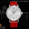 V7F IWC 포르토피노 37미리 화이트다이얼 다이아베젤 레드가죽스트랩 Portofino 37mm SS V7F 1:1 Best Edition White Dial Diamonds Bezel on Red Leather Strap A2892