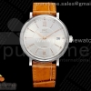 V7F IWC 포르토피노 37미리 화이트다이얼 브라운가죽스트랩 Portofino 37mm SS V7F 1:1 Best Edition White Dial on Light Brown Leather Strap A2892