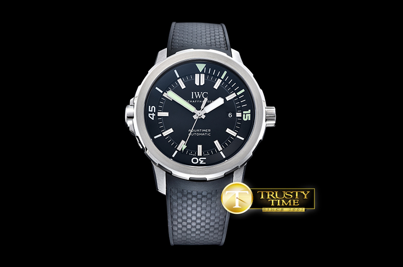 V6F IWC 아쿠아타이머 블랙다이얼 블랙러버스트랩  2016 AquaTimer 2000 SS/RU Black V6F MY9015